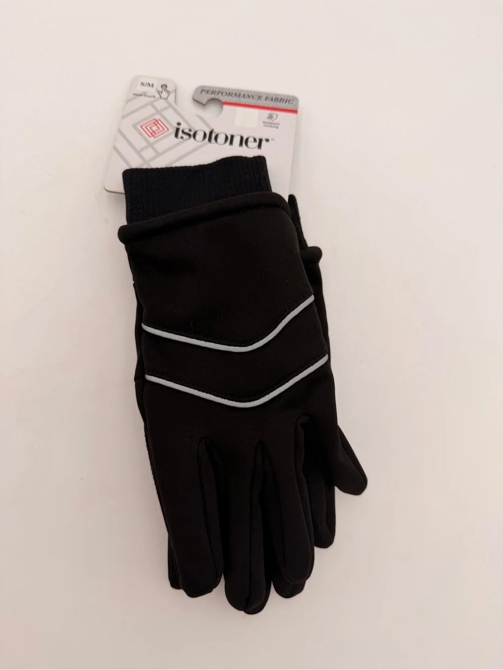 isotoner Women’s Black Performance Gloves Smart Touch Size : Small / Medium